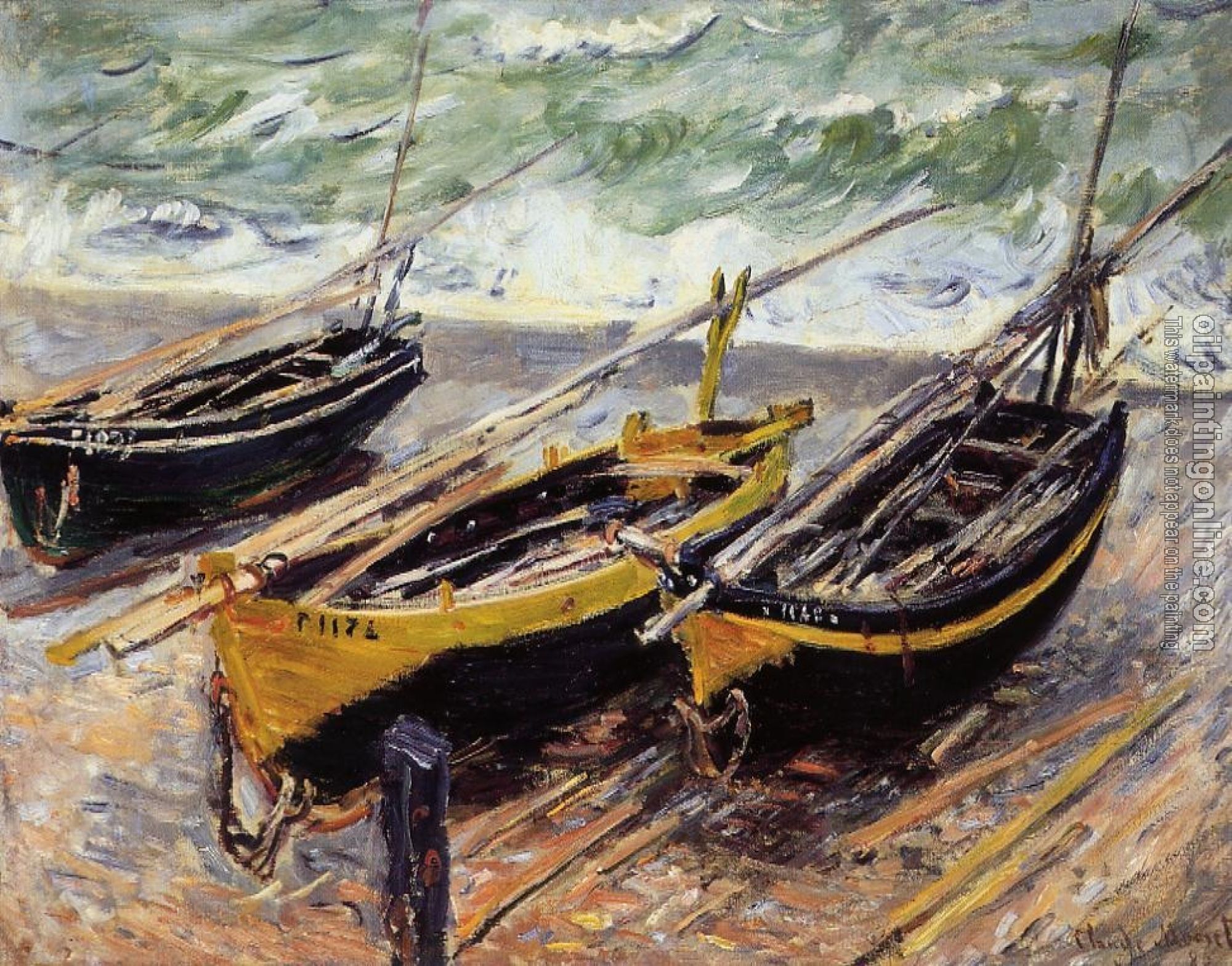 Monet, Claude Oscar - Three Fishing Boats